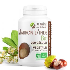Marron d'Inde Bio 250 mg - 200 gélules végétales (123PLANTES, neuf)