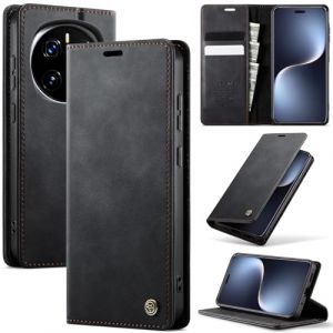 Cracedily Coque pour Honor Magic 7 Pro Pochette, Housse en Cuir PU Premium, Etui &agrave; Rabat, Pochette de Portefeuille, Antichoc, RFID Blocage &Eacute;tui de Protection pour Magic 7 Pro, Noir (Cracedily, neuf)