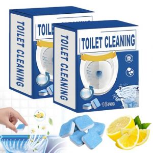 Tablettes WC, Produit Nettoyant WC, Nettoyant Toilette, WC Power Activ' Océan, Tablettes WC Action Nettoyante, Anti-Calcaire, Désodorisante (16, 2PCS) (DianY, neuf)