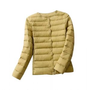 Doudoune L&eacute;g&egrave;re Femme Doudoune Legere Femme Veste Matelass&eacute;e Femme Mi Saison Puffer Jacket Femme Blouson Matelass&eacute; Doudoune Duvet Ultralight Fine Chaude Femme Pliable Quilted Jacket Femme Jaune M (HAXNOHEY, neuf)