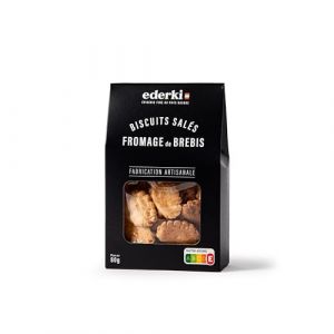 EDERKI - Biscuits sal&eacute;s au fromage de brebis nature 80g (Maison EDERKI, neuf)