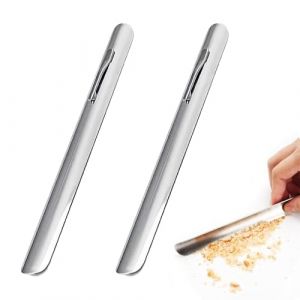 2 Pi&egrave;ces Ramasse Miettes De Table En Aluminium, Accessoire De Nettoyage Pour Tissus De Table, Pelle &Agrave; Restes Alimentaires, Grattoir &Agrave; Miettes De Pain, Rase-Miettes De Table Restaurant Pour Serveurs (DanLanYi, neuf)