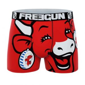 FREEGUN Boxer Homme Microfibre La Vache Qui rit (M, Big Rouge) (FUN_HEAD, neuf)