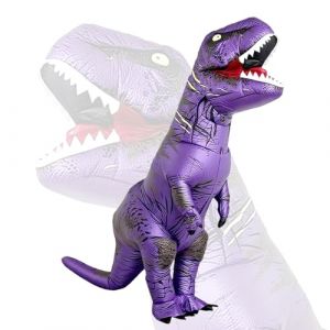 Eayaele Costume Dinosaure Adulte, Dinosaure Gonflable, Costume de Dinosaure T-rex pour Cosplay Halloween F&ecirc;te Costum&eacute;e (Violet) (Leqing Leasing Co., Ltd, neuf)
