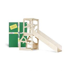 Tour d'apprentissage 3 en 1 pour enfant - Marchepied Montessori - faire glisser Meuble de cuisine escabeau (Weco.Shop, neuf)