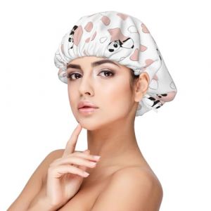 Bonnet en soie motif panda en forme de c&oelig;ur pour femme et homme &ndash; Bonnet en satin r&eacute;glable pour dormir, bonnet doux et confortable pour dormir (BinTu-EU, neuf)