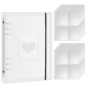 Hoxfly Classeur A5 pour Cartes Photo Kpop - Porte-Cartes avec 6 Anneaux de Reliure, Album Scrapbooking, 3'' Manchons Photocard (wachestnu, neuf)