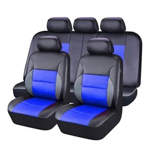 MeKnMoney Ensembles de Housses de Siège Voiture pour Toyota Land Cruiser Prado FJ120 KDJ 120 125 2003-2026, Protection Couvre Sieges Coussins Accessoires,C/Black Blue (A peerless and excellent store, neuf)