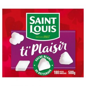Sucre Morceaux Ti' Plaisir SAINT LOUIS - la bo&icirc;te de 500g Lot De 4 - Par Lot (March&eacute; Parisien, neuf)