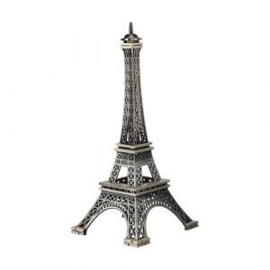 Cyrank Tour Eiffel, Statue de la Tour Eiffel en Métal Décor en Alliage De Zinc Paris Tour Eiffel Figurine De Collection Réplique de la Tour Eiffel Française pour Table, Souvenir Paris (10CM) (Julianne-EU, neuf)