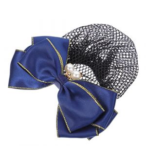 HONMEET Épingle à Cheveux De Chignon Arc Pour Les Filles Cheveux Nœud Grandes Pinces à Cheveux Noeud Filet Snood Résille Dentelle Arc Filets à Cheveux En Tissu (ATriss, neuf)