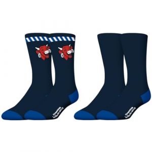 FREEGUN Chaussette Homme La Vache Qui Rit, Chaussettes Homme Hautes, Original et Authentique (Lot de 2), Bleu Taille 39/42 (Boutique officielle La vache qui rit&reg;, neuf)