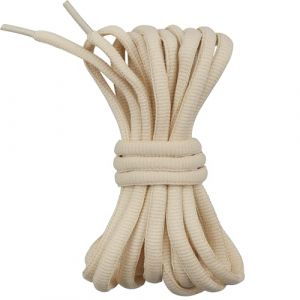 Gendewiner 1 Paire de Lacets Beige Fonc&eacute; 100cm Ovales Sport Demi Ronds - Lacet Pour Asics Gel Nyc, Air Force 1, Lowa, Converse, Nike,Adidas Campus - Lacet de Laces pour Chaussures Baskets (Gendewiner, neuf)