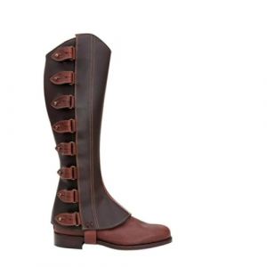 Couvre-Bottes Medieval Prot&egrave;ge-Jambes Homme Pirate Gu&ecirc;tres Renaissance Vintage en Simili Cuir Noir Couvre-Chaussures R&eacute;glables pour Halloween Chevalier Mousquetaire Cosplay (yunchong-UK, neuf)