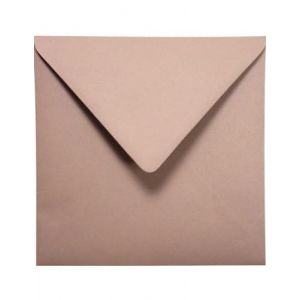 Netuno 100 enveloppes carrées brun clair 155 x 155 mm 120g Crush Almond enveloppes écologiques enveloppes de haute qualité enveloppes élégantes papier recyclé pour invitations cartes de vœux mariage (netuno, neuf)