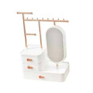 Ipetboom Bo&icirc;te &agrave; Maquillage Pour Ranger Cosm&eacute;tiques Porte-bijoux Vertical Pour Organiser Produits De Beaut&eacute; Pr&eacute;sentoir Pour Femmes Et Bijoux (hikarish, neuf)