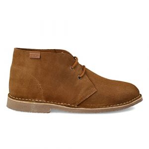 PAYMA - Bottes Safari Desert en Cuir pour Hommes et Femmes. Fabriqué en Espagne. Bottines Chaussure Chukka Sport. Fermeture en Dentelle. Semelle en Caoutchouc. Coleur: Camel, Taille: EU 40 (Calzados Payma, neuf)