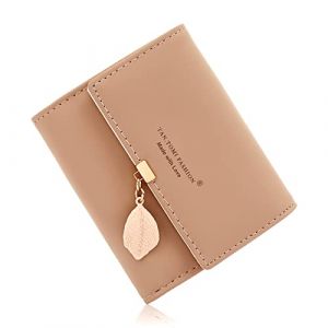 CALIYO Porte Monnaie Femme Cuir Portefeuille Petit Pliable avec Titulaire de la Carte de Cr&eacute;dit Cash ID Zipp&eacute; RFID Blocage Wallet Porte Carte (Caliyo, neuf)