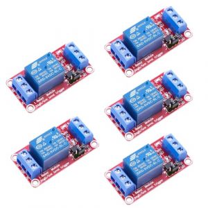 Relais 12v 1 Canaux Module Binghe 5 pi&egrave;ces 12V Relais Module ave D'optocoupleur Bas Niveau Module Relais D&eacute;clenchement 12V Carte d'extension de Relais unidirectionnel Compatible avec Arduino (Zhuocai Shangmao, neuf)
