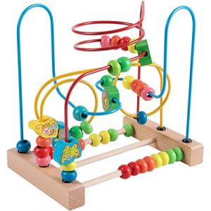 jacootoys Labyrinthe de Perles en Bois Animal Circuits de Motricité Roller Coaster Educatif Jouets Enfant Garcon Fille Cadeau (Joqutoys, neuf)
