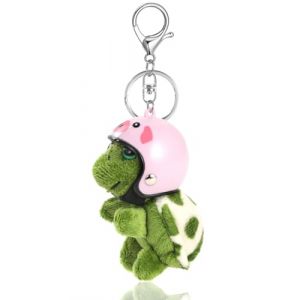 HUVZOR 1pcs Mignon Porte cl&eacute;s Peluche douce Tortue Pendentif Porte cl&eacute;s Personnalis&eacute; Voiture Porte cl&eacute; Sac &agrave; dos Sac &agrave; main Charmes Cadeau pour femmes et filles (Volumetech OU, neuf)
