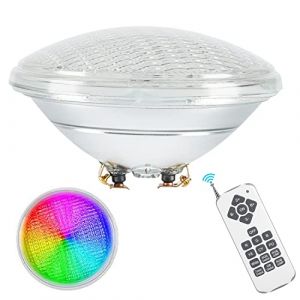 LEDMO 40W Lampe Piscine LED RGB, PAR56 &Eacute;tanche IP68, &Eacute;clairage avec t&eacute;l&eacute;commande,Projecteur Piscine Submersible Lumi&egrave;re 12V DC/AC (Priv Europe, neuf)