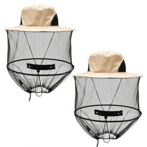 MIPIACE Chapeau Anti Moustique Chapeau Pliable Moustiquaire T&ecirc;te Midges pour Apiculteur Ext&eacute;rieur, Randonn&eacute;e, Camping, P&ecirc;che, Jardin (Beige) (XUR-EU, neuf)