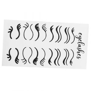 Homoyoyo Autocollant Mural Eye-liner Pour Cils Pendentif Sapin De Noël Décoration De Coquille Voiture Faux Dossier De Présentation A3 Lettre Palette Service Ornement Clair Nains Pvc Black (meRIoy, neuf)