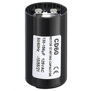 PATIKIL Moteur Démarrage Condensateur, 130-156uF/Mfd 125V 50/60Hz CD60 Fonctionnement Condensateur Moteur Démarrage Condensateur pour Électrique Moteur Démarrage Fonctionnement (PATIKIL UK, neuf)