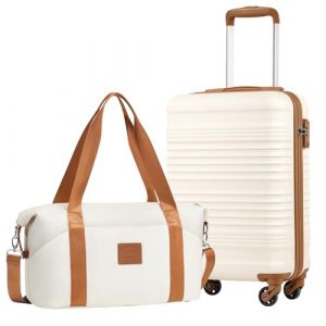 COOLIFE Ryanair Valise Cabine 55 x 35 x 20 et Bagage Cabine 40x20x25(20L), Bagages Cabine Bagage &agrave; Main Rigide avec Serrure TSA et 4 roulettes Jumel&eacute;es Adapt&eacute; Aux Voyages (Coolife EU Directly, neuf)