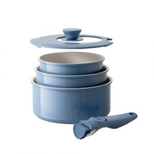 Redchef Set de casseroles avec poign&eacute;es amovibles, Set de marmites en c&eacute;ramique antiadh&eacute;sive 16/18/20cm et couvercles 3-EN-1, Casseroles &agrave; induction pour tous les types de cuisini&egrave;res, R&eacute;sistantes au (Redchef Direct FR, neuf)