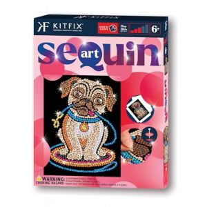 Kitfix - Sequin Art Red - Lily le carlin - Image à paillettes - 21 x 28 cm - Kit de création pour enfants et adultes de plus de 6 ans - 2414 (Kitfix, neuf)