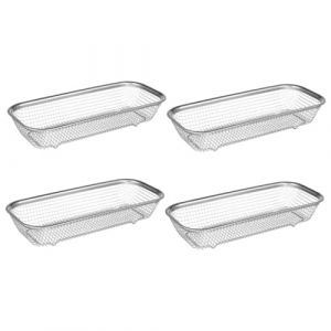 NUOBESTY 4 Pièces Panier Lave-vaisselle Métal Panier Pour Ustensiles Range-couverts Inox Pour Lave-vaisselle (Sarah Zou, neuf)