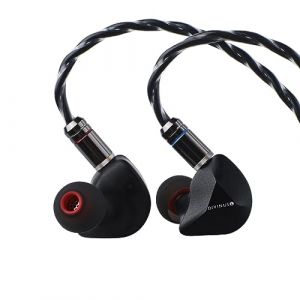 Linsoul TANGZU FUDU Verse 1 Casque HiFi 1DD+2BA Driver Ear Monitor avec Forme Ergonomique et c&acirc;ble Amovible en cuivre argent&eacute; sans oxyg&egrave;ne 2pin pour Musiciens audiophiles (3,5 mm) (Linsoul Audio-FR, neuf)