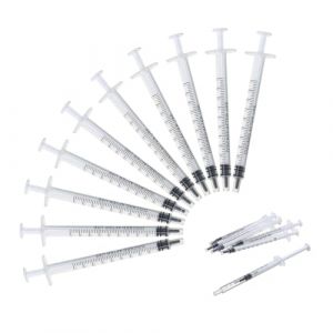 Seringue 1ml Sans Aiguille - Lot De 50 Pi&egrave;ces Seringues En Plastique, Pour L'alimentation Des Animaux Domestiques, Mesure De Liquide, Industrie Et La Science (UP LII, neuf)