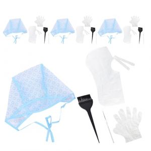 Healeved 4ensembles Kit de M&egrave;ches avec Bonnet Perfor&eacute; et Crochet Kit de Coloration pour Cheveux R&eacute;utilisable Outils de Coiffure pour M&egrave;ches (Sonieg, neuf)