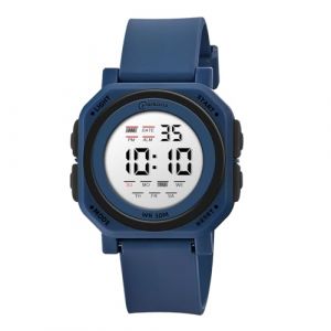 HMJIA Montre Enfant Garçon 3ATM Étanche Montre Sport avec Réveil Chronomètre LED Light Date Montres Digital Enfants Montre Adolescent Garçon (Bleu) (harmattan-eu, neuf)