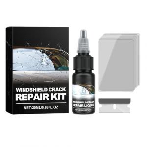 Kit Reparation Pare Brise,Efface Rayure Pare Brise,Colle Pare Brise Voiture,Kit de R&eacute;paration de Verre Fissur&eacute; pour Craquelures,Rayures,Trous,Dommages en &eacute;Toile. (Amito joy, neuf)