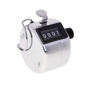 Voarge Compteur Manuel Counter Clicker Compteur Manuel avec écran à 4 Chiffres en métal Clicker mécanique pour Compteur de Personnes, Golf, Compteur de Rangs (Voarge Direct, neuf)