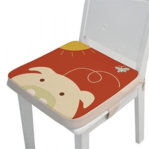 Chickwin Coussin Rehausseur Chaise Enfant, Chaise Haute Bébé Portable Réhausseur Coussin de Siège Ajustable Démontable Confortable Eponge Coussins pour Salle à Manger (cochon,40x40x5cm) (chickwing, neuf)