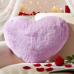 Yhoelata Coussin Coeur Klein, Coussin en Forme de Coeur Lilas, Oreiller C&oelig;ur Coussins D&eacute;coratif en Peluche, Coussins D&eacute;coration Canap&eacute;, Deco Chambre Ado Fille, 26x36 cm (Yhoelata, neuf)