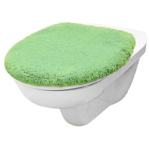 Brandsseller Housse d'abattant de WC - 38 x 48 cm - D&eacute;coupe en microfibre douce - Pour un confort optimal et un style - Vert (brandsseller, neuf)
