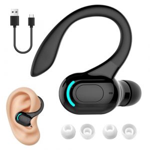 Oreillette Bluetooth Sans Fil V5.2 Avec Micro Int&eacute;gr&eacute;, &Eacute;couteurs Sans Fil, Tour D'oreille 360&deg;, 20h De Lecture, Tour D&rsquo;Oreille R&eacute;duction De Bruit &Eacute;couteur Mono Pour Iphone, Android, Pc, Sport, Travail (HongQiRongChiSeller, neuf)