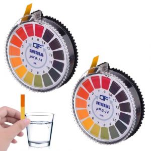 WUSJCOF 2 Rouleaux Papier pH Test, Bandelettes de Test de pH, Test d'Acidité pour Aquariums, Papier Indicateur Universal, Litmus Indicateur pour Eau Potable, Détermination de l'Acidité du Corps (NAROU DUTEN, neuf)