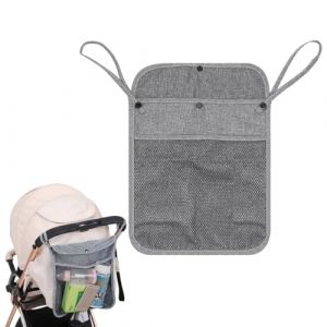 TNSRAY Sac de Rangement pour Poussette, Organiseur Poussette Universelle Sac Rangement Poussette Multifonction, Filet &agrave; provisions pour poussettes, Sacs &agrave; provisions, Sac Organisateur Poussette, Gris (yinghuiSM, neuf)