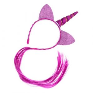 Veemoon Bandeau Licorne Coiffe pour F&ecirc;te Gar&ccedil;on Fille Accessoire Cheveux Bandeau Gar&ccedil;on Fille F&ecirc;te Serre-t&ecirc;te Licorne Cosplay (Quiet Window, neuf)