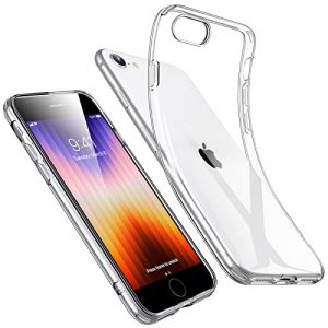 ESR Coque en Silicone Transparente Compatible avec iPhone SE 2022 5G, Compatible avec iPhone SE 2020 et iPhone 8, Coque Protective Fine et Souple en TPU, Non Jaunissante, Transparente (Eleganticy_ EU Store, neuf)