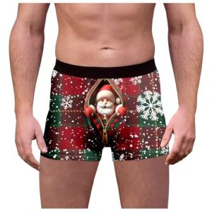 G&eacute;n&eacute;rique Cale&ccedil;on No&euml;l Homme, Boxer Drole Homme Fantaisie Calecon Pere Noel Humour Coquin Rigolo Cale&ccedil;on Saint Valentin Hommes Cadeau Slip Personnalis&eacute; Hommes (Africmsu, neuf)