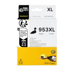FranceToner - 953XL - Cartouche d’Encre Compatible HP 953 XL Noir - Haute Capacité - pour Imprimantes HP OfficeJet Pro 7700 7720 7730 7740 8200 8210 8216 8218 8710 8715 8718 8719 8720 8730 8740... (FranceToner, neuf)