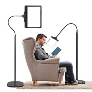 NZQXJXZ 3 en 1 Rechargeable Lampe Loupe avec Lumière et Support, 5X Lampe Loupe sur Pied avec 43 LED de Luminosité Réglable, Loupe à col de Cygne Flexible pour Le Bricolage, l'artisanat et la Lecture (lucki store, neuf)